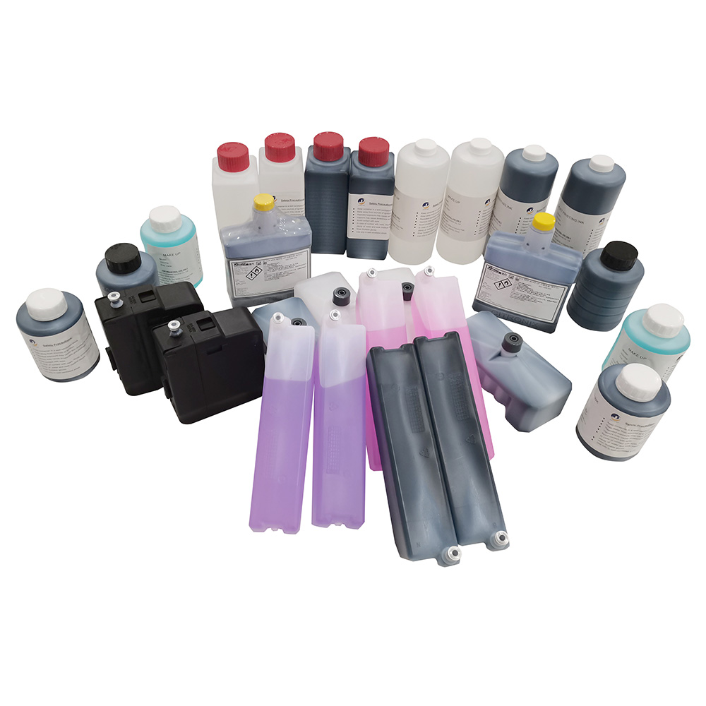 Videojet alternative 750 ml ink cartridge 410 and make up 705 for CIJ inkjet printing machine