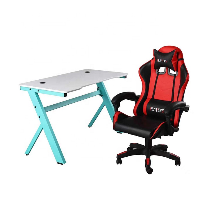 Gaming table led Z shape leg desk pc gaming computer table laptop table for gaming