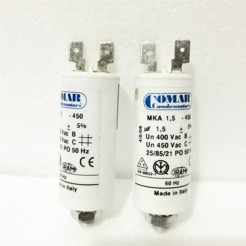 Motor Run Capacitors 50 40 30 25 20 18 16 15 14 12 10 8 7 6 5 4.5 4 3.5 3 2.5 2 1.5 1 uf 400 450 V CBB60 450VAC mf mfd Volt