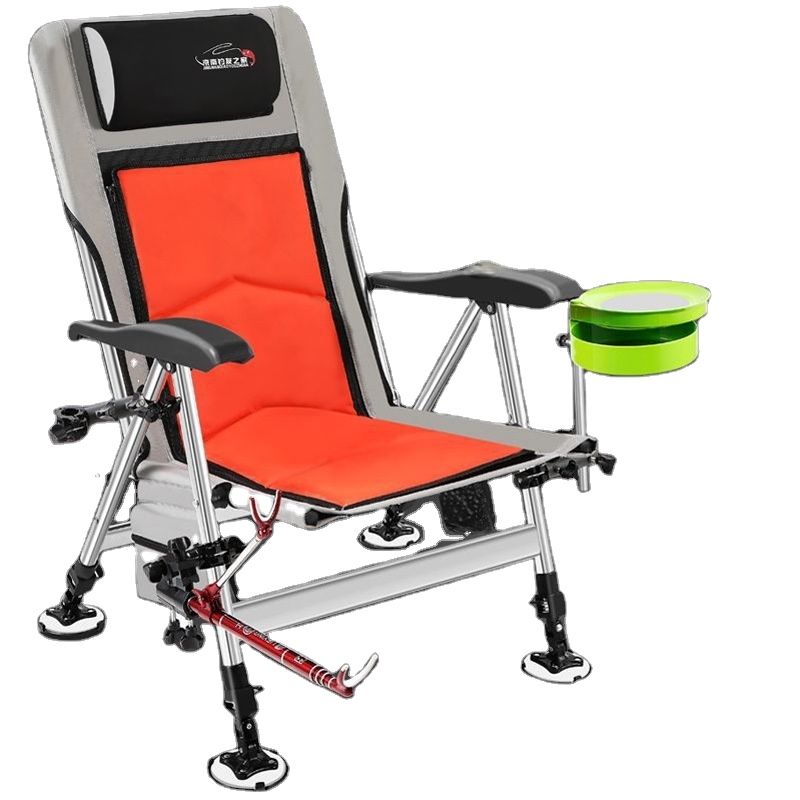 European style outdoor folding fishing chair all terrain recliner outdoor chair multifunctional fishing chair