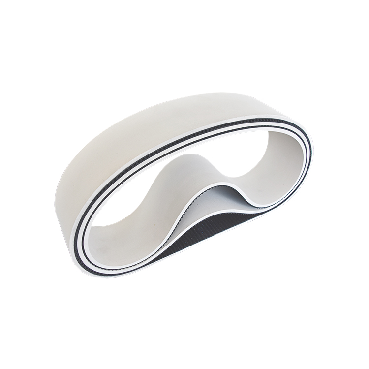 Seamless XL toothed white rubber coating synchronous pulling film down belt for vertical packaging machine
