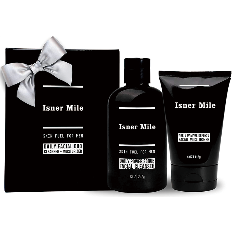OEM/ODM Private Label Face Moisturizer Daily Powder Scrub Facial Cleanser Men Grooming Kit