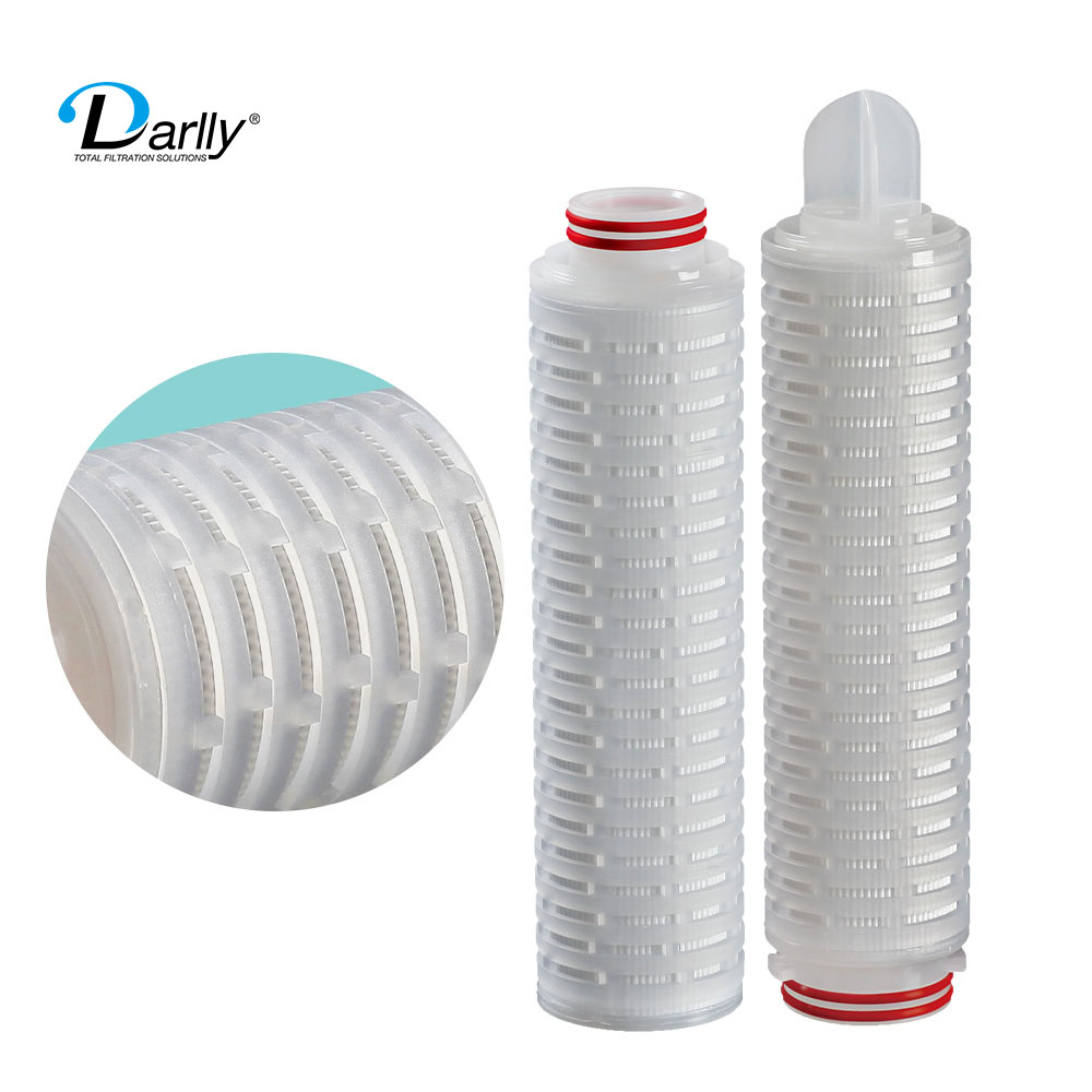 OEM Гидрофобный прочный двухслойный PTFE мембрана 0,2 мкм воздушный плиссированный фильтр-картридж для ферментации фильтрации резервуара
