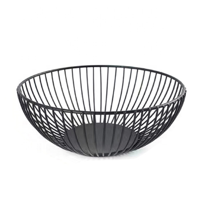 Designer Custom Round Iron Metal Wire Mesh Fruit Storage Basket Bowl