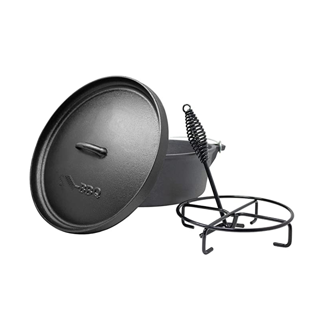 Custom Logo Cast Iron Dutch Oven With Stand And Hook Dutch Oven Set