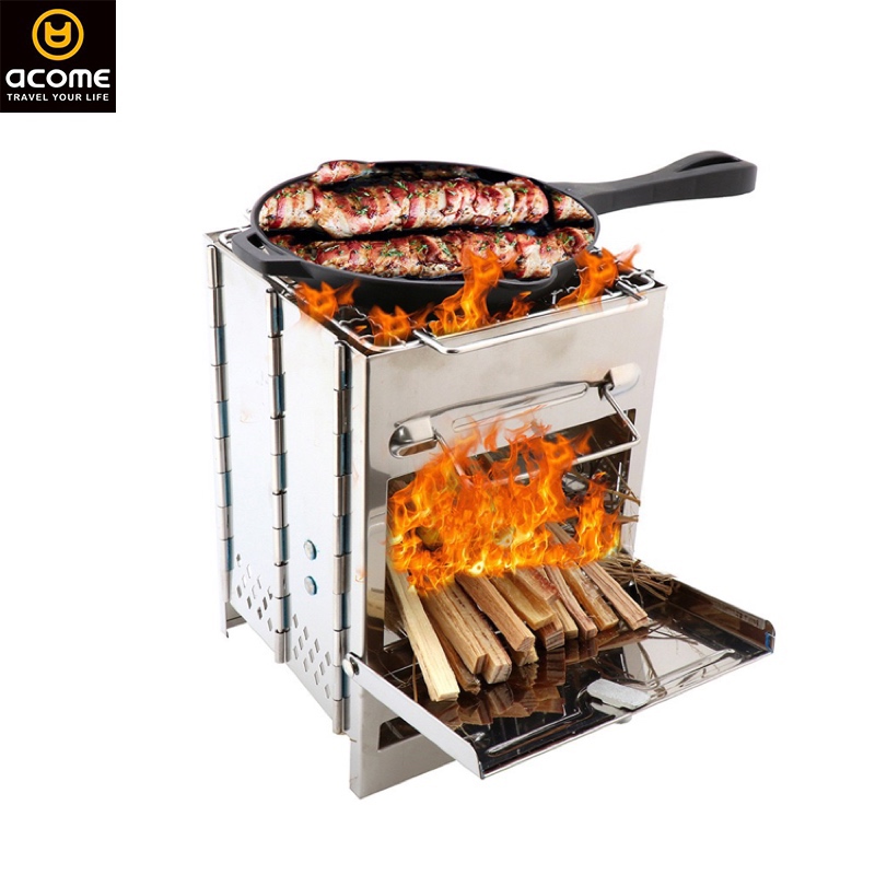 ACOME high quality lightweight portable bbq charcoal outdoor camping grill stove