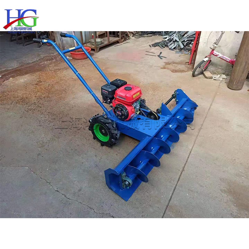 Four stroke engine snow clearing equipment Hand-operated snow thrower Highway snow removal tool