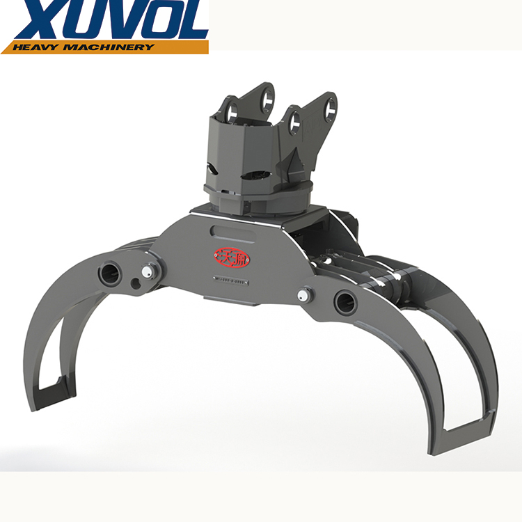 Excavator grapple Woyuan 100P Electronically controlled grapple for 10 ton excavator with 360 rotation log grapple