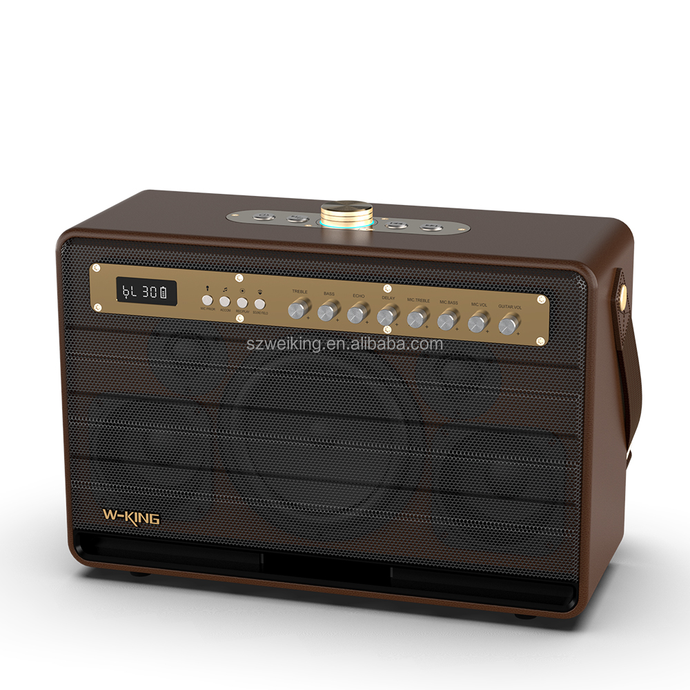 Горячее надувательство W-KING K6L 120 Вт Выходная гитара Bluetooth НЧ-динамик с микрофоном