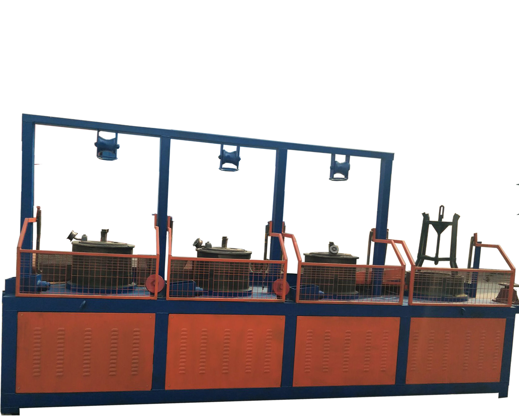 Full automatic vertical pulling pulley 4 blocks wire drawing machine
