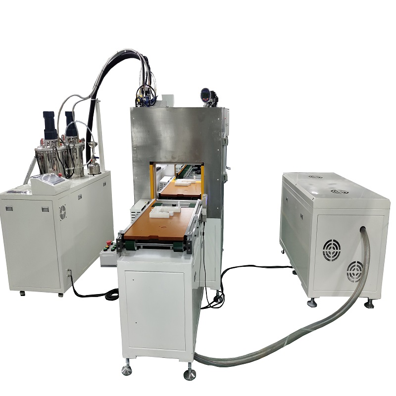 Vacuum potting system for AB material