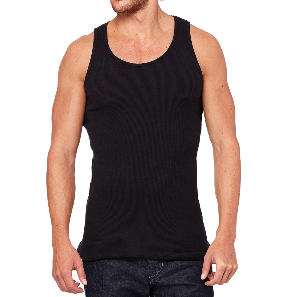 2021 Повседневная 100% хлопок Slim Fit Плотная ткань Трикотажная майка для мужчин