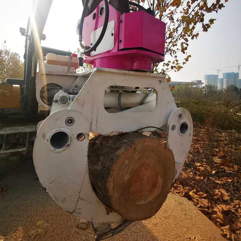 Лесохозяйственная машина grapple HANYUE, резак для деревьев с зажимным цилиндром, Роботизированная грейферная пила для продажи