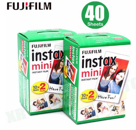 40 sheets Fuji Fujifilm instax mini 9 8 films white Edge films for instant mini 9 8 7s 25 50s 9 90 Camera Sp-2 photo Paper