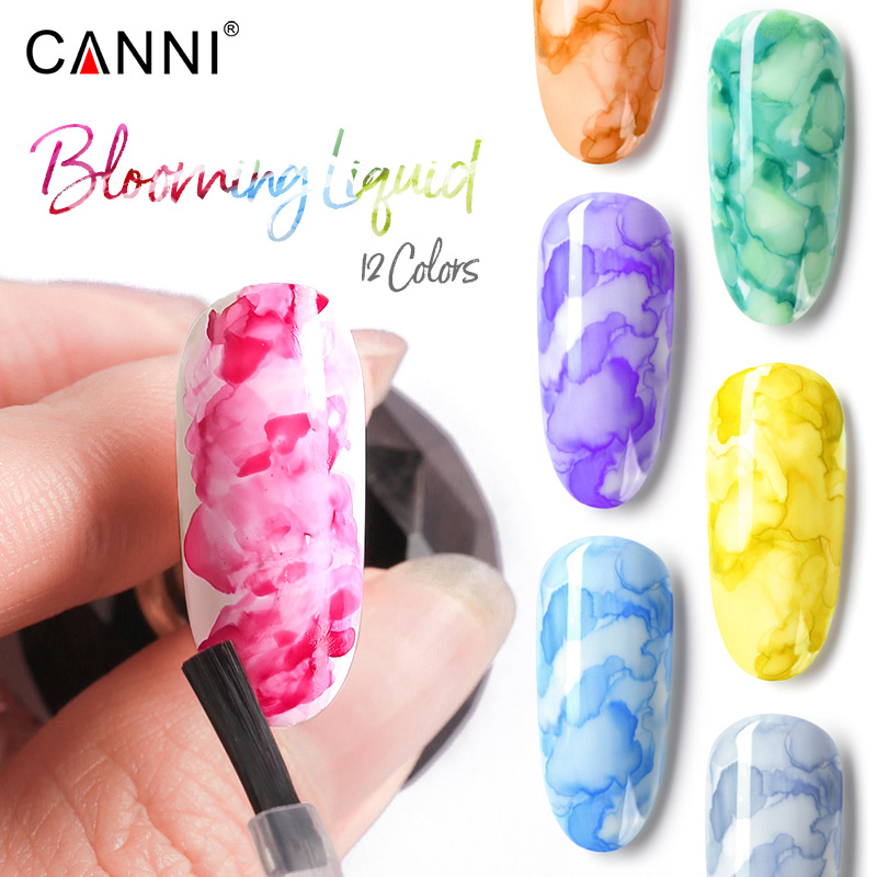 Новинка CANNI 15 мл Цветущий мраморный Жидкий Гель-лак для ногтей эффект цветущей УФ-Гель-лак снежинки Цветущий Эмаль лак для ногтей