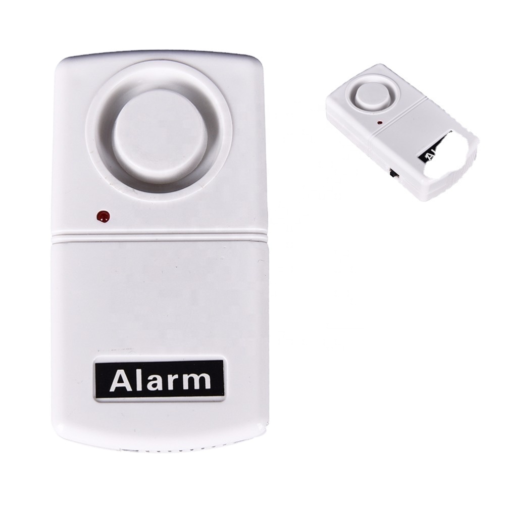 White Wireless Home Security Remote Control Vibration Glass Alarm Window Door