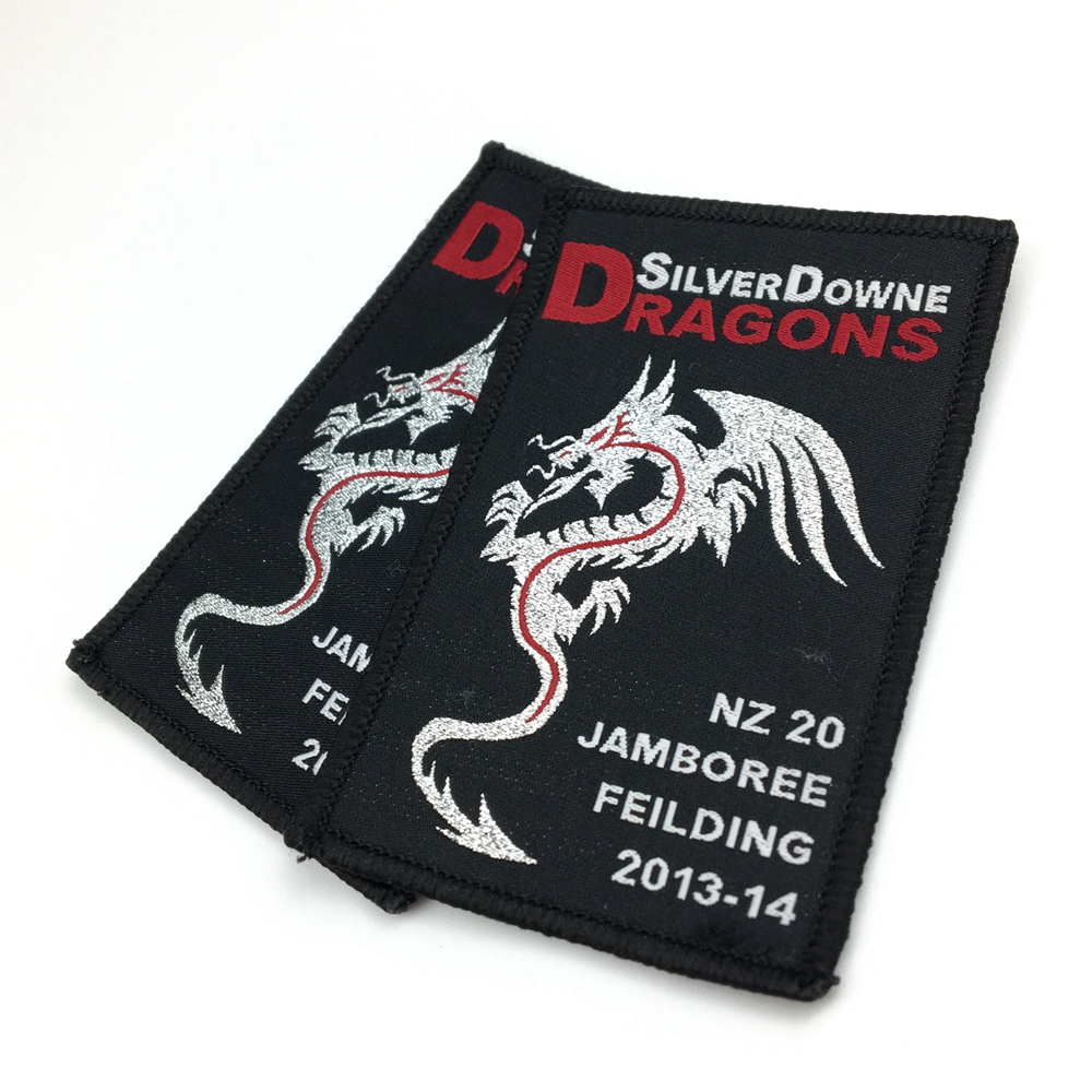 Custom letter Delta Black Woven Badge Custom Woven Patch For Clothing hat