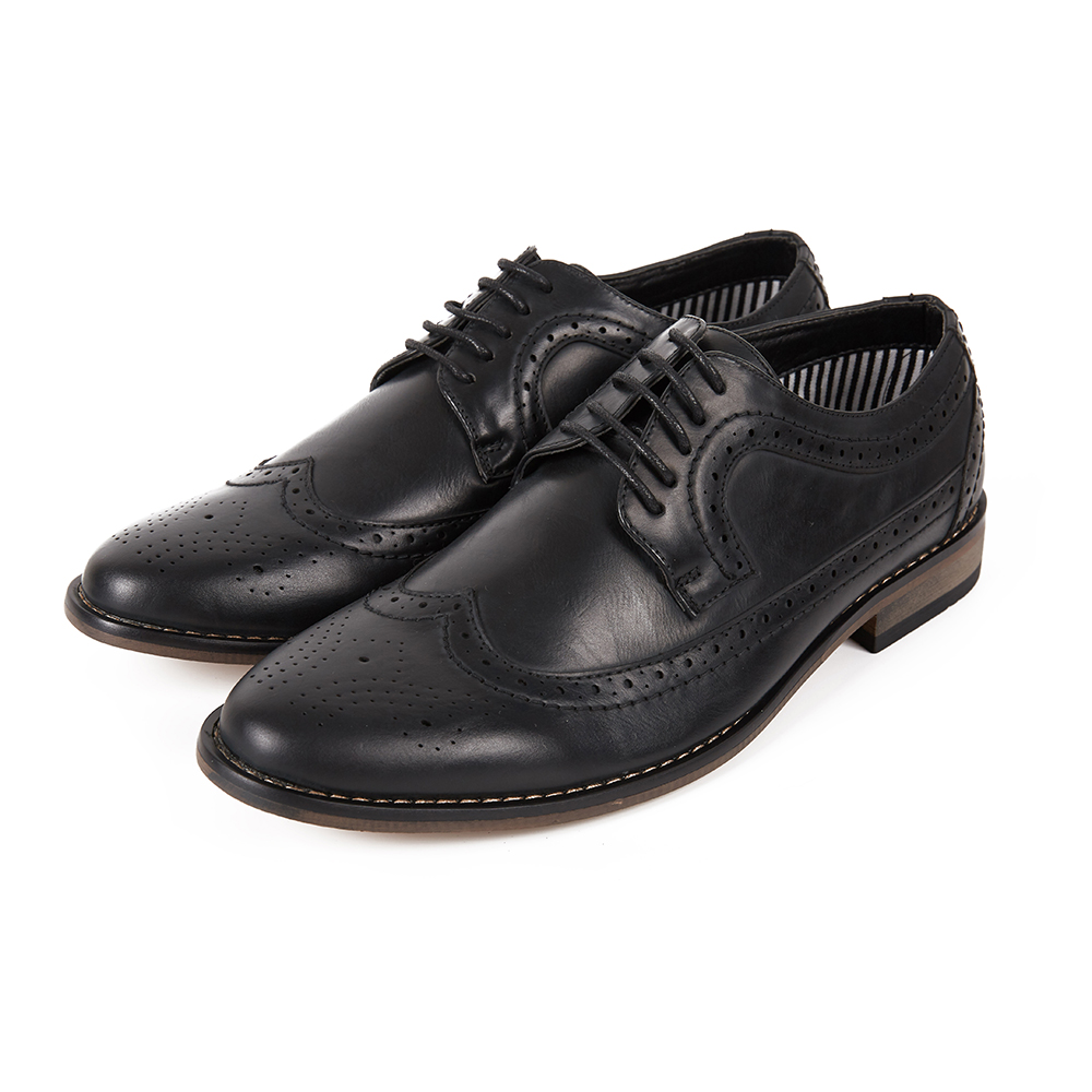 Exquisite Workmanship Mens Dress Shoes Oxford Genuine Leather with Delicate Stitches Men Black Lace Custom