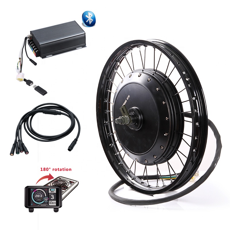QS 273 8000w electric rear hub motor wheel conversion kit 72v 8000w with sabvoton controller
