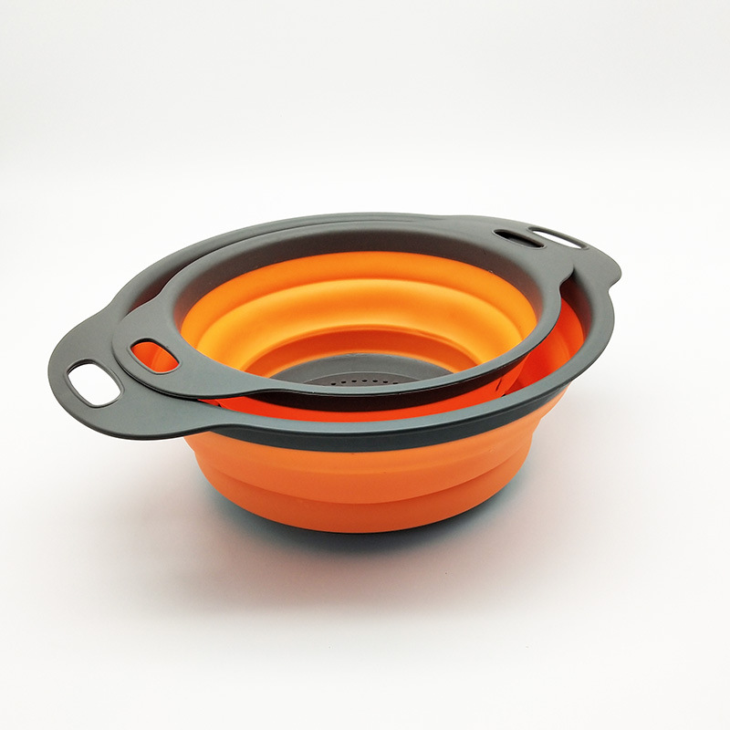 Food grade silicone collapsible vegetable storage basket filter basket