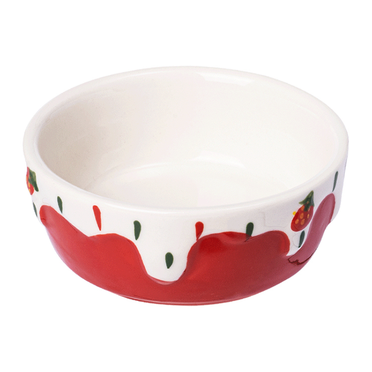 Yee Fruit Style Cute Colorful Ceramic Small Animal Pet Hamster Feeding Bowl