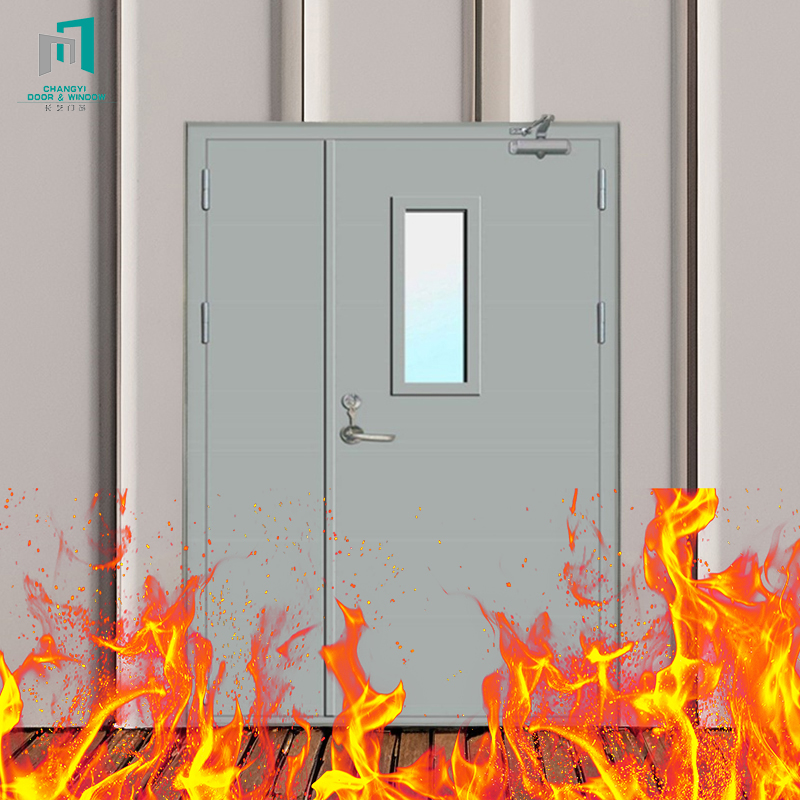 2024 hot sale USA Hurricane Resistance Hotel Fireproof Door steel Fire Prevention Finished 20-90mins fire rated steel door