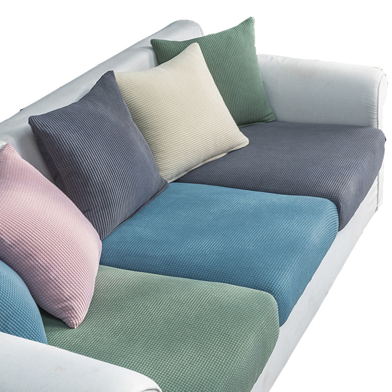 Amazon Supplier Modern Elastic I Shape Polyester Blue Sofa Cover Slipcover Covers for Pets