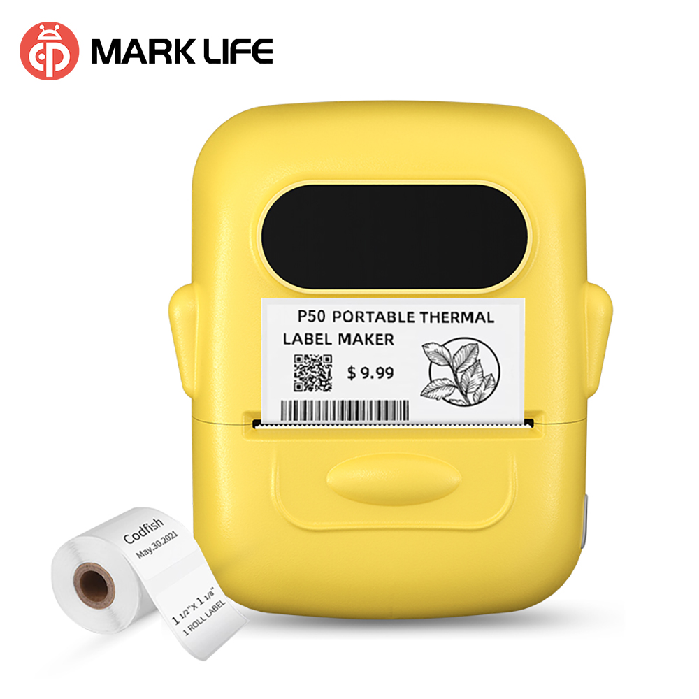 Новая машина для термических этикеток marklife P50, мини-принтер без чернил, ручная портативная машина для штрих-кодов