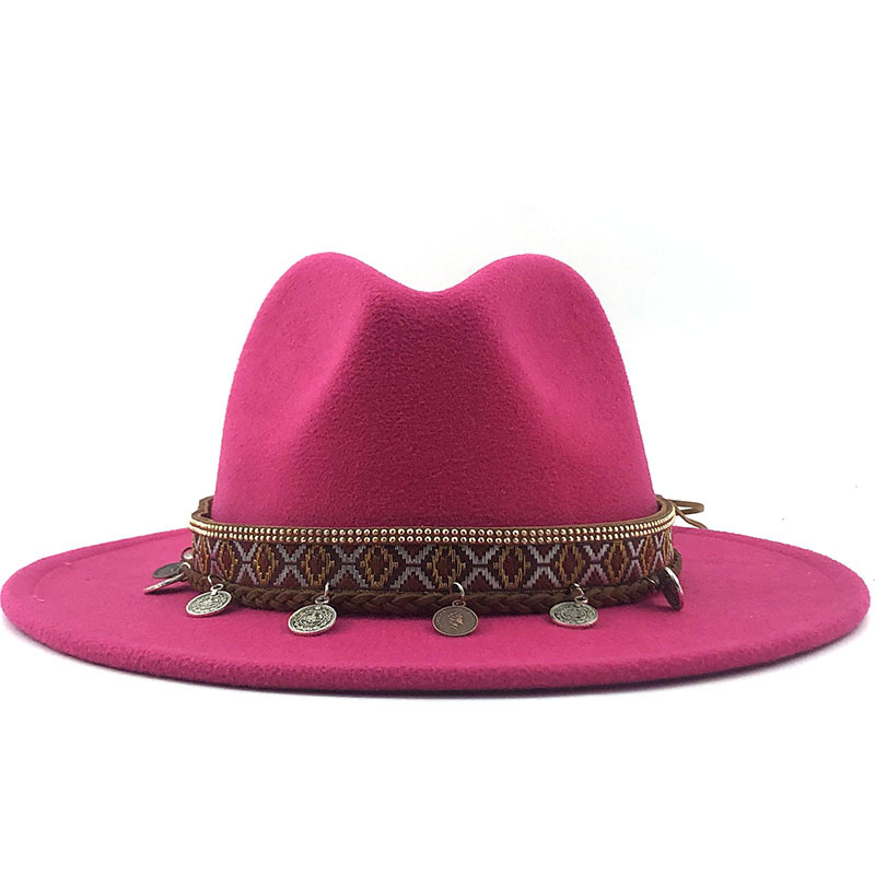 Ladies woolen jazz hat, autumn winter British retro top hat Fedora hat wholesale