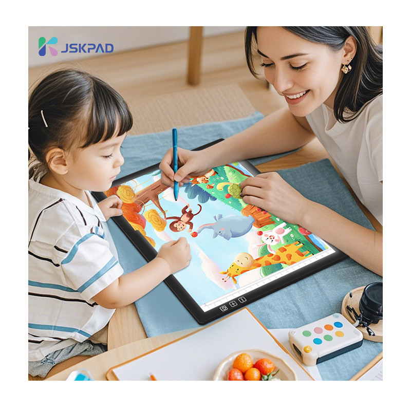 Rechargeable Ultra-thin A4 battery Drawing board led tracing light pad with clip and stand