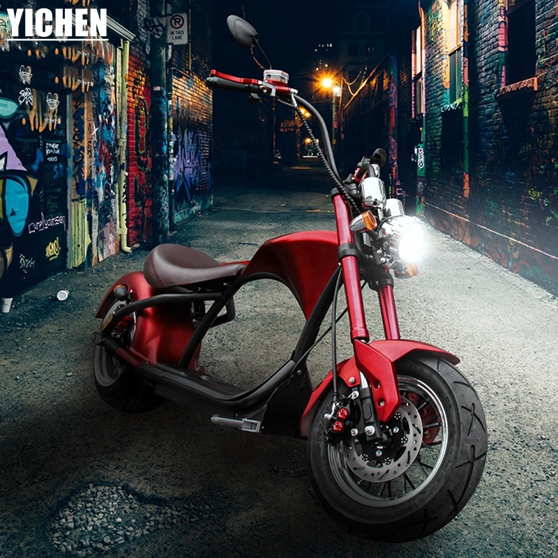 YICHEN Moto Elettrica EEC COC Chopper Powerful Adult 2000w Cruiser Motorcycle Electric Scooter 60v EU Warehouse
