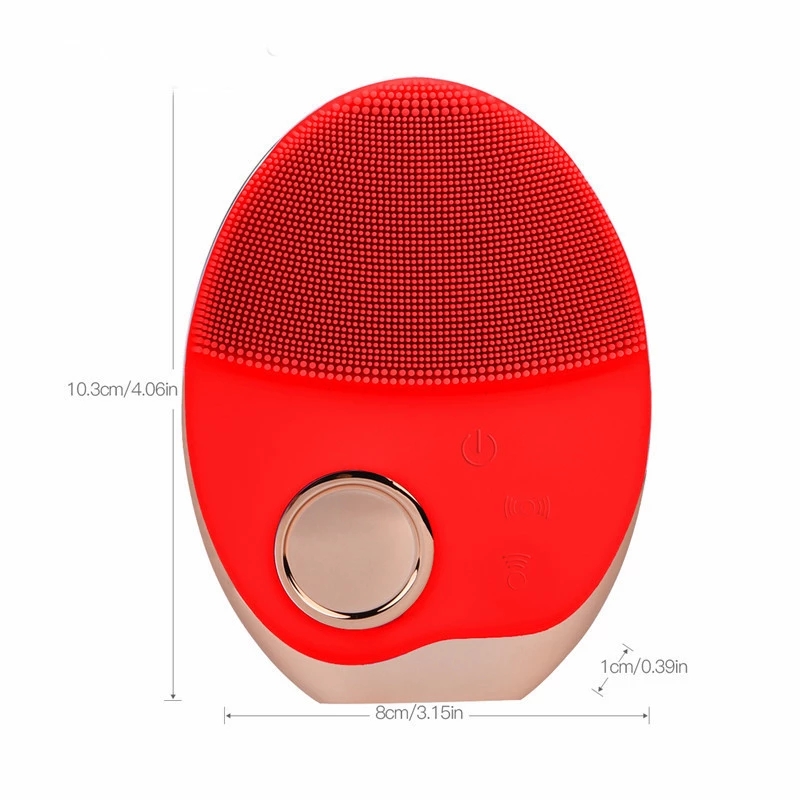 Hot sale silicon electric wireless pink red black color deep cleaning brush