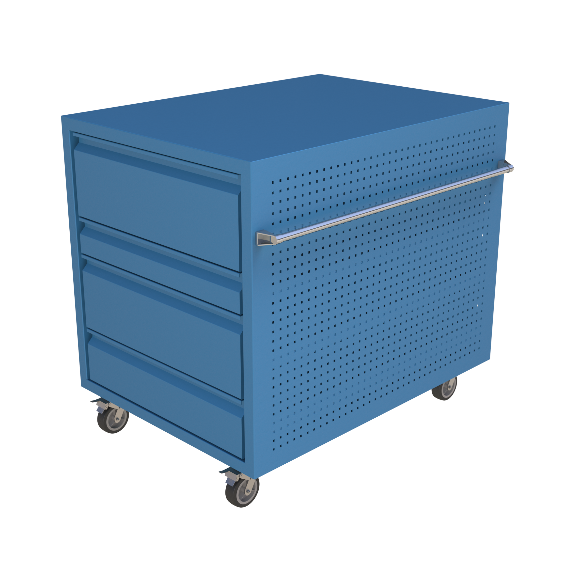 OEM 4 Drawers Workshop Garage Tool Cabinet Steel Metal Tool Trolley Metal Factory Tool Cart