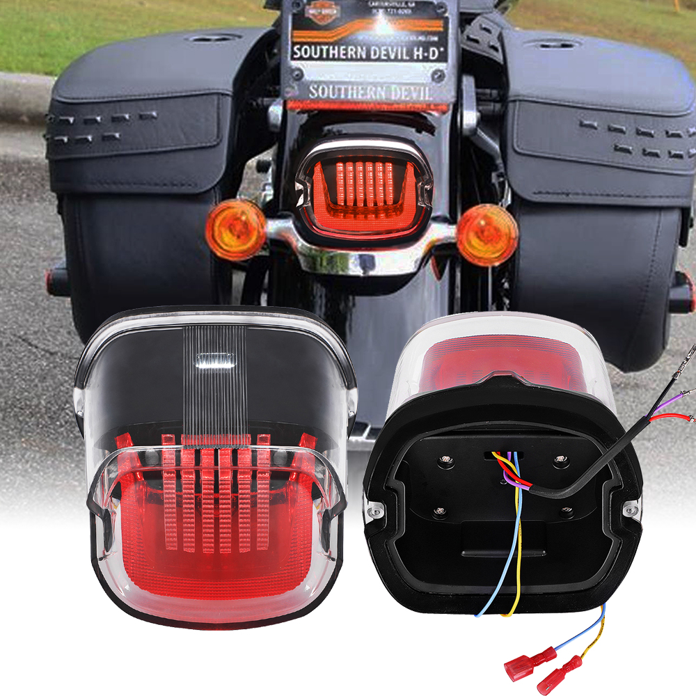 Upgrade super cool LED strobe rear brake signal tail light motorcycle indicator license plate dynamic turn signal DRL for Harley