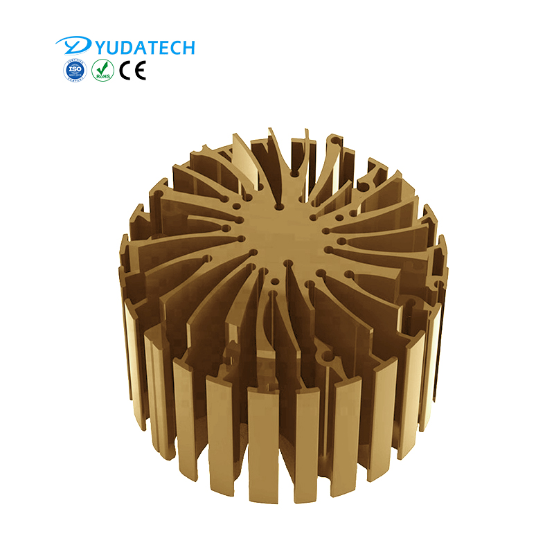 Circular led light heatsink extrusion aluminum sunflower cob led heat sink for cob led 50w