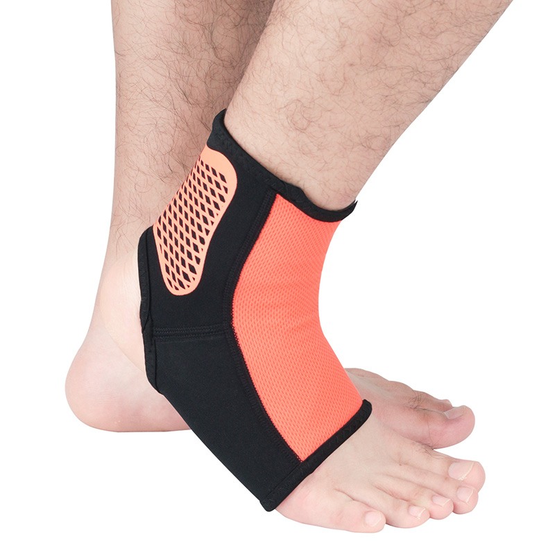 In stock neoprene fixed basketball ankle support for injury and ankle sprain brace