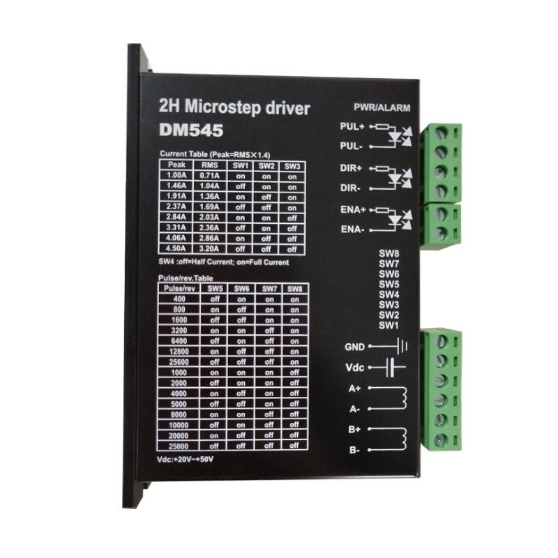 57 шаговый привод DM545 1-4.5A 20-50VDC 2PH микрошаговый двигатель