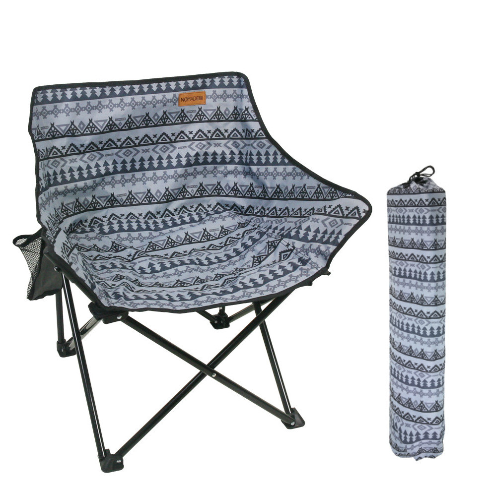 Large Folding Camping Sofa Chair Padded Outdoor Club Chair with Cup Holder For Outdoor Picnic BBQ Beach