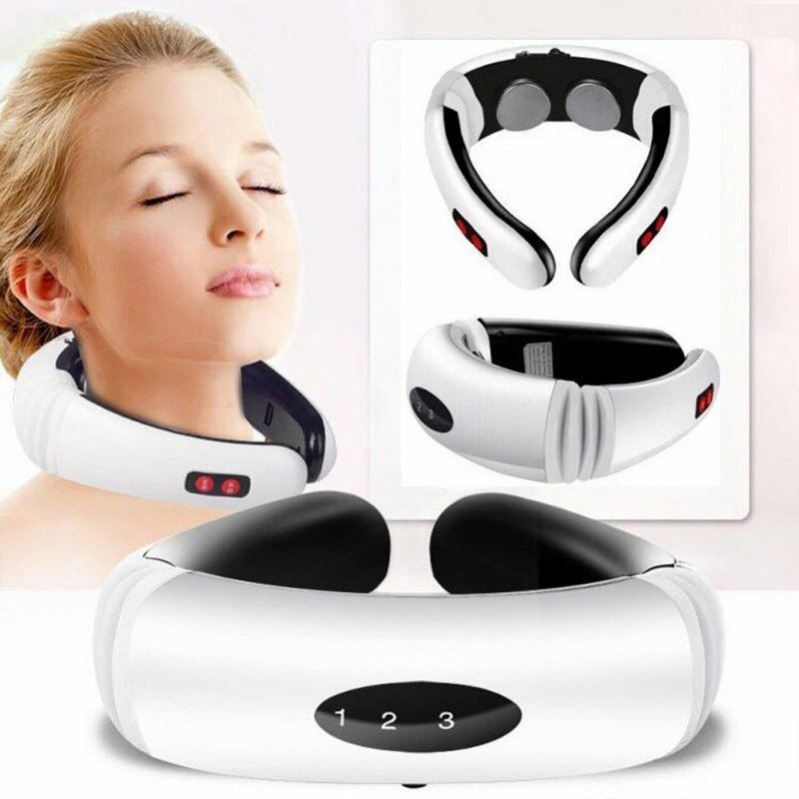 Electric Pulse Back and Neck Massager Far Infrared Heating Pain Relief Tool Health Care Relaxation Massage