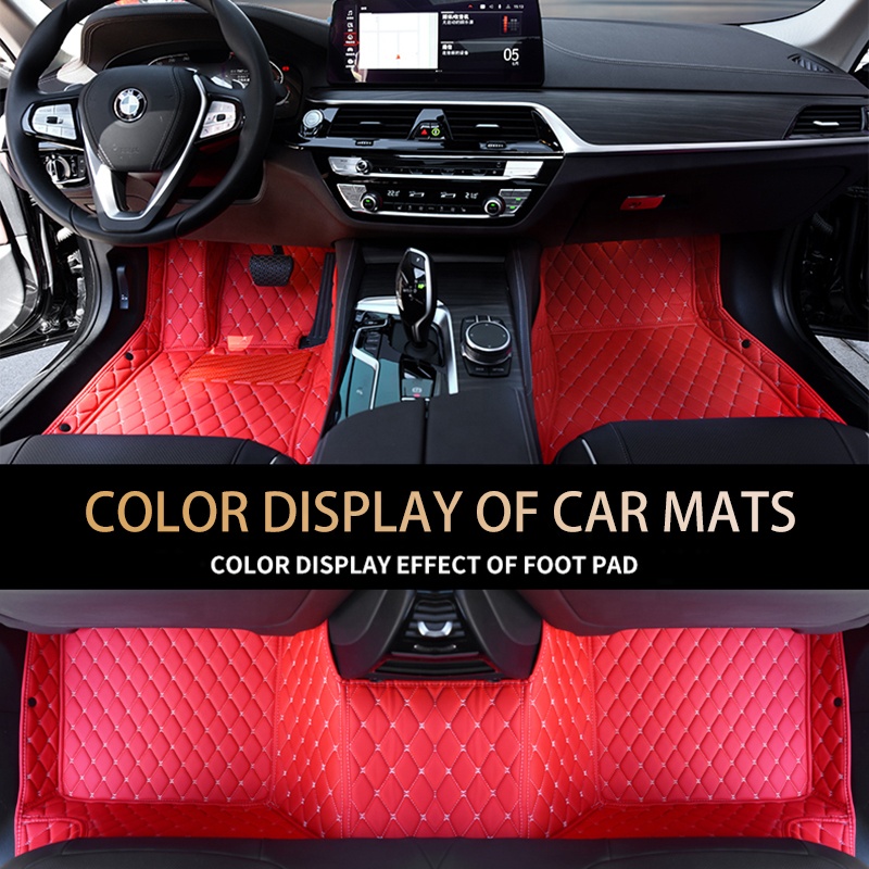 plastic luxury suv vehicle car floor mat custom red waterproof