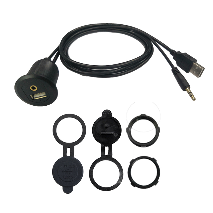 1 м LBT 3,5 мм & USB 2,0 для подключения к usb-адаптеру USB удлинитель Aux кабель со светодиодной подсветкой для автомобилей Грузовик Лодка мотоциклетная приборная панель