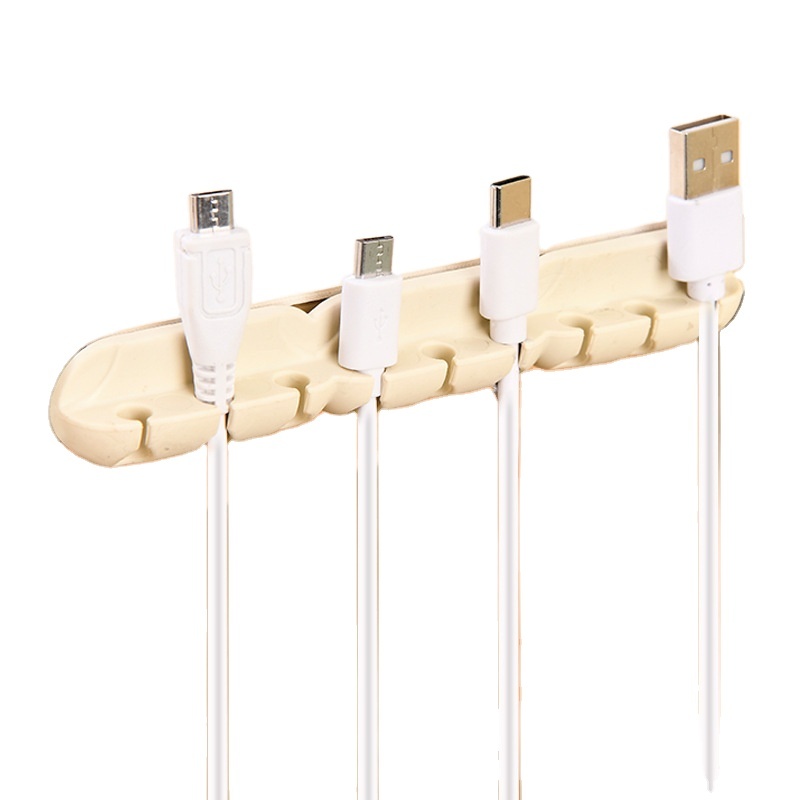 Rubber Self Adhesive Cable Clips USB Charger Cable Management Cord Wire Organizer
