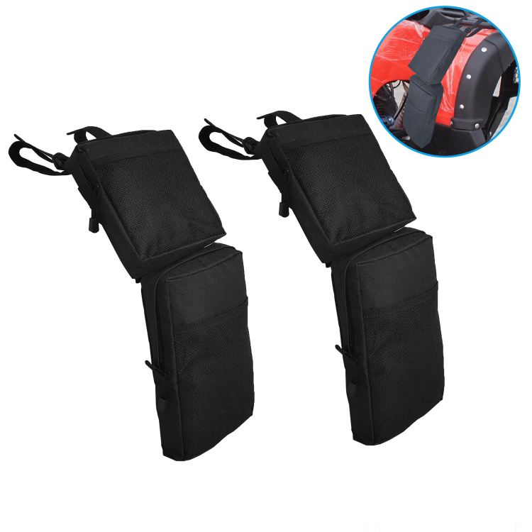Fyzlcion 2 Pack Oxford ATV Fender Tank Pack Motorcycle Storage Cargo Hunting Bag