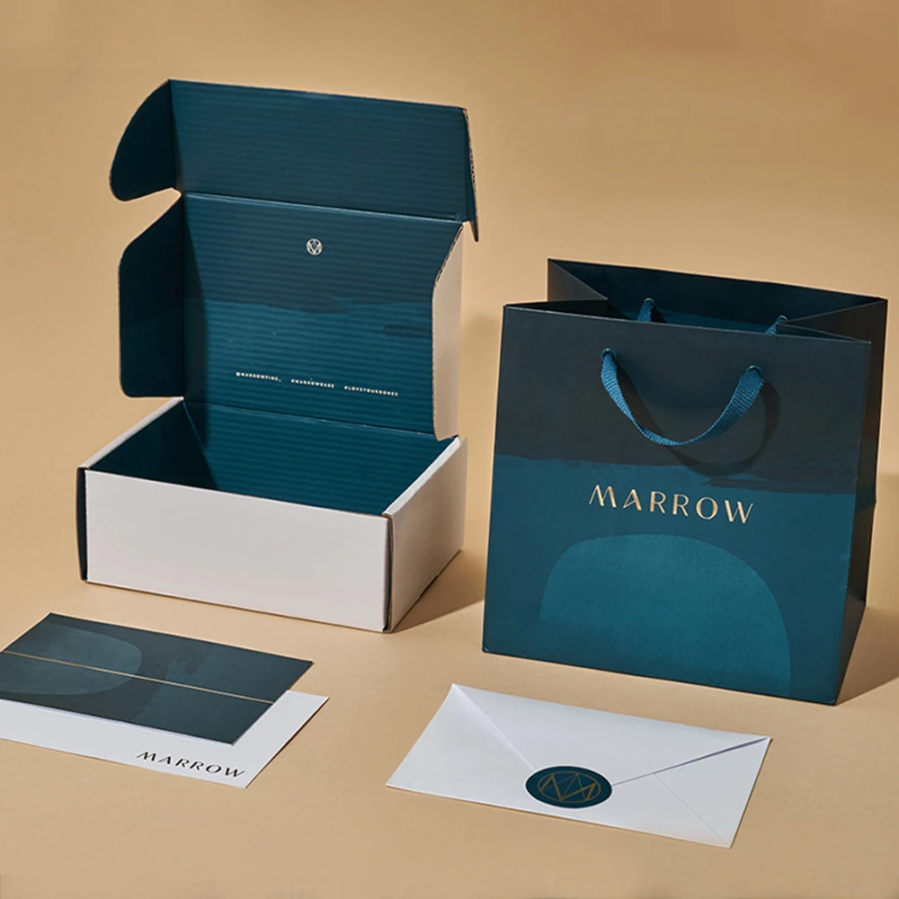 Custom Print Ecommerce Corrugated Paper Boxes Recycled Cardboard Zipper Tear Strip Mailer Packaging Shipping Box Custom Logo
