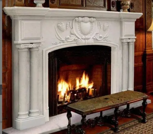marble modern electric fireplace decorate