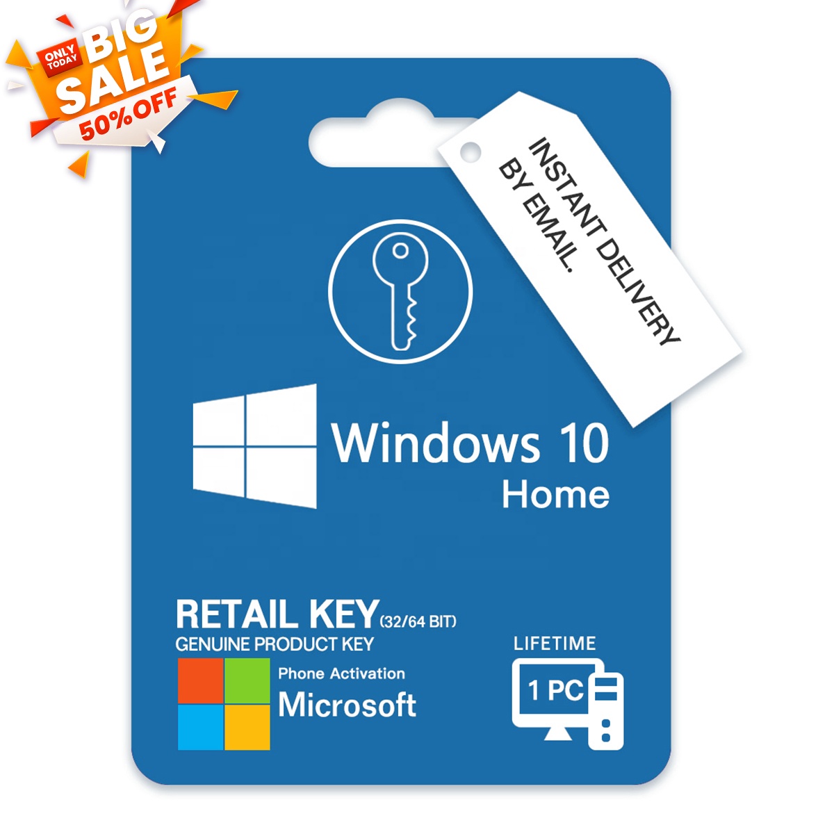 Оригинальный оригинальный цифровой ключ Windows 10, доставка по электронной почте, 24/7