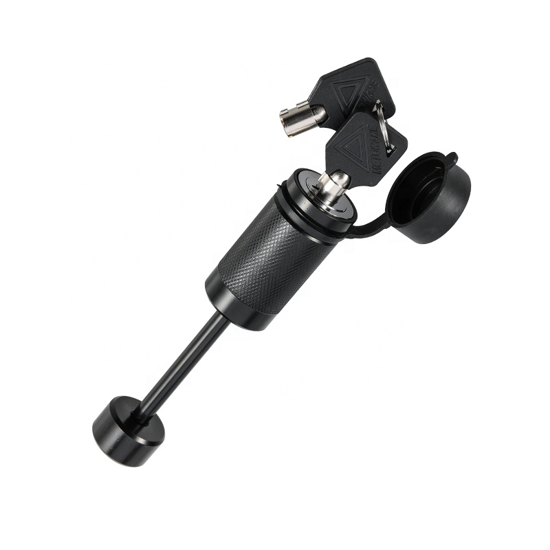 1/4" Black Hitch Receiver Lock Trailer Hitch Lock Coupler Pin Lock
