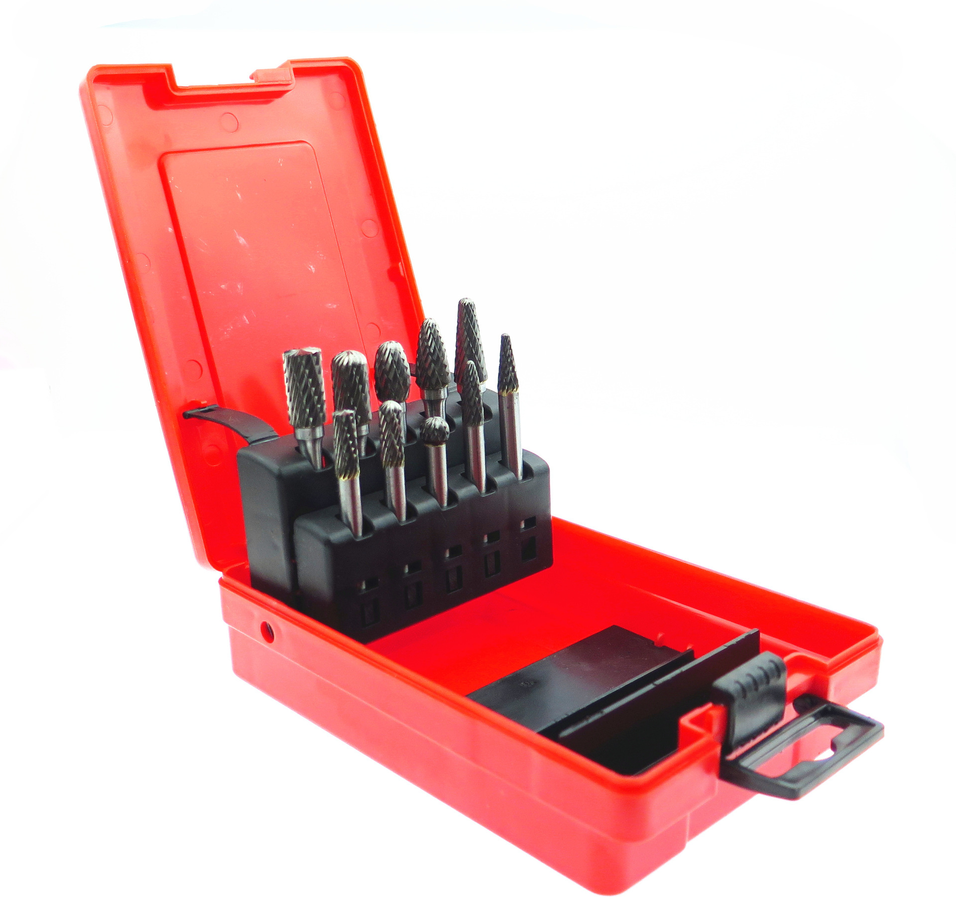 PMS 10pcs Handle Grain Grinding Head Tungsten Carbide Grinding Head Rotary File Tungsten Carbide Burr Set