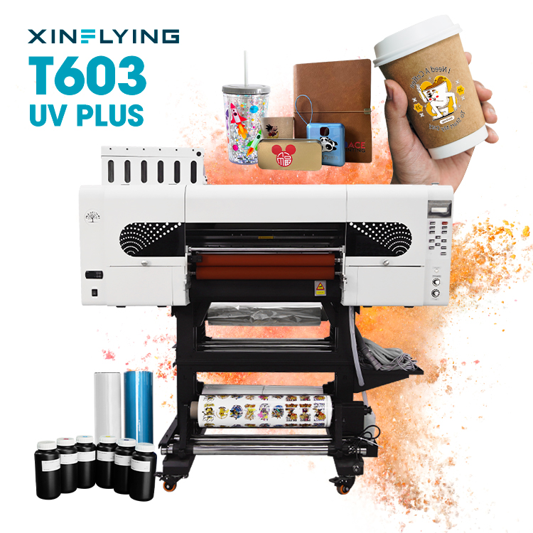 XinFlying  industry china wholesale uv dtf printer 24 inch 60cm with laminator all in one i3200 uv dtf printer