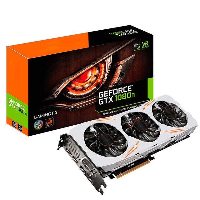 Игровая графическая карта Gigabyte GTX 1080 Ti, 11 ГБ, 1080 ti, gtx 1080 ti, 11 ГБ, geforce для игрового компьютера, ноутбука, б/у графическая карта